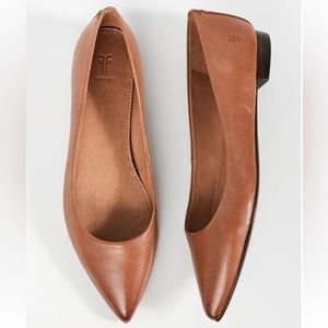 Frye Brown Sienna Pointed Toe Flats